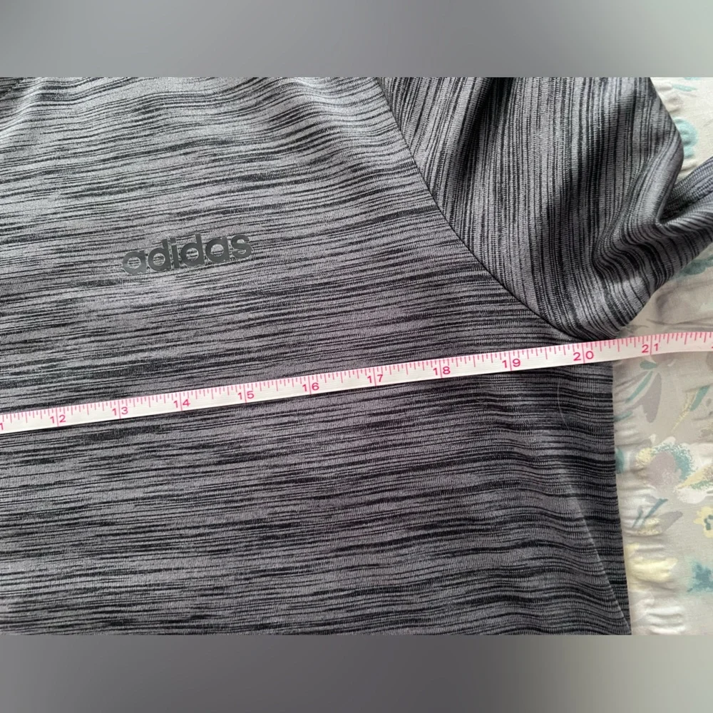 Adidas Men's Charcoal Striped Tee